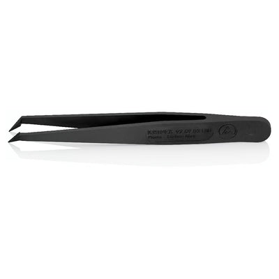 Nhíp gắp linh kiện điện tử, chống tĩnh điện, chất liệu nhựa, mũi nhọn cong 45° KNIPEX 92 09 03 ESD kích thước đầu mũi 0.5 x 0.4mm