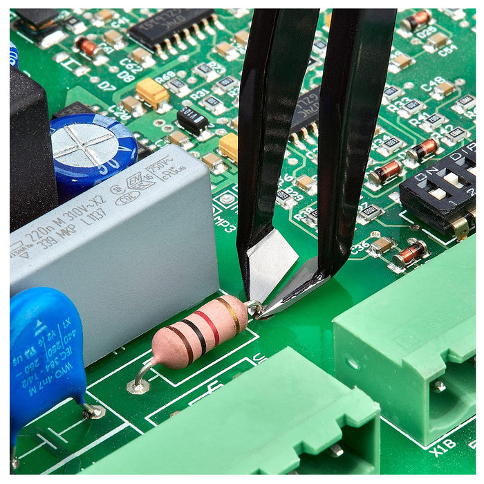 Nhíp cắt linh kiện điện tử, chống tĩnh điện KNIPEX 92 11 01 ESD kích thước đầu mũi 4.75 x 10mm