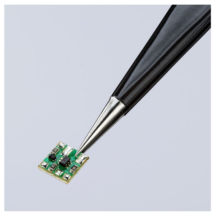 Nhíp gắp linh kiện điện tử chống tĩnh điện, mũi siêu nhọn KNIPEX 92 21 01 ESD kích thước đầu mũi 0.2 x 0.25mm