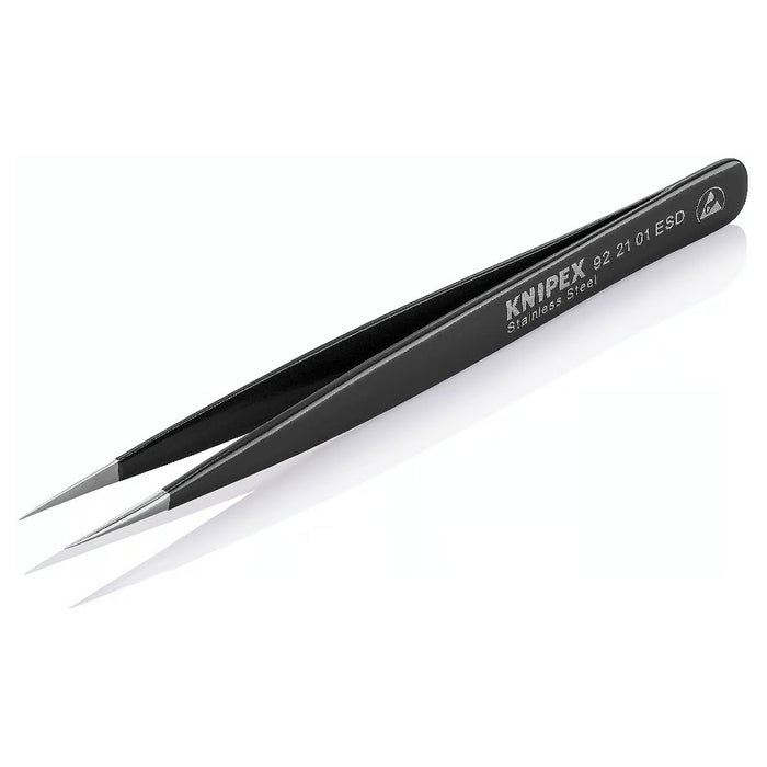 Nhíp gắp linh kiện điện tử chống tĩnh điện, mũi siêu nhọn KNIPEX 92 21 01 ESD kích thước đầu mũi 0.2 x 0.25mm