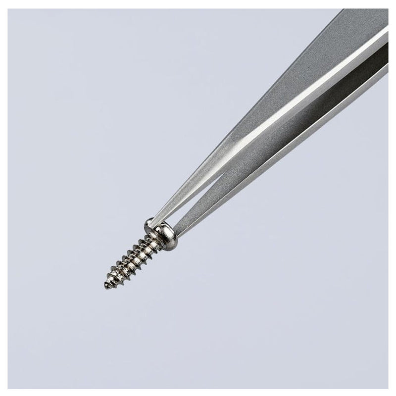 Nhíp gắp linh kiện điện tử, mũi nhọn KNIPEX 92 21 01 kích thước đầu mũi 0.5 x 0.9mm