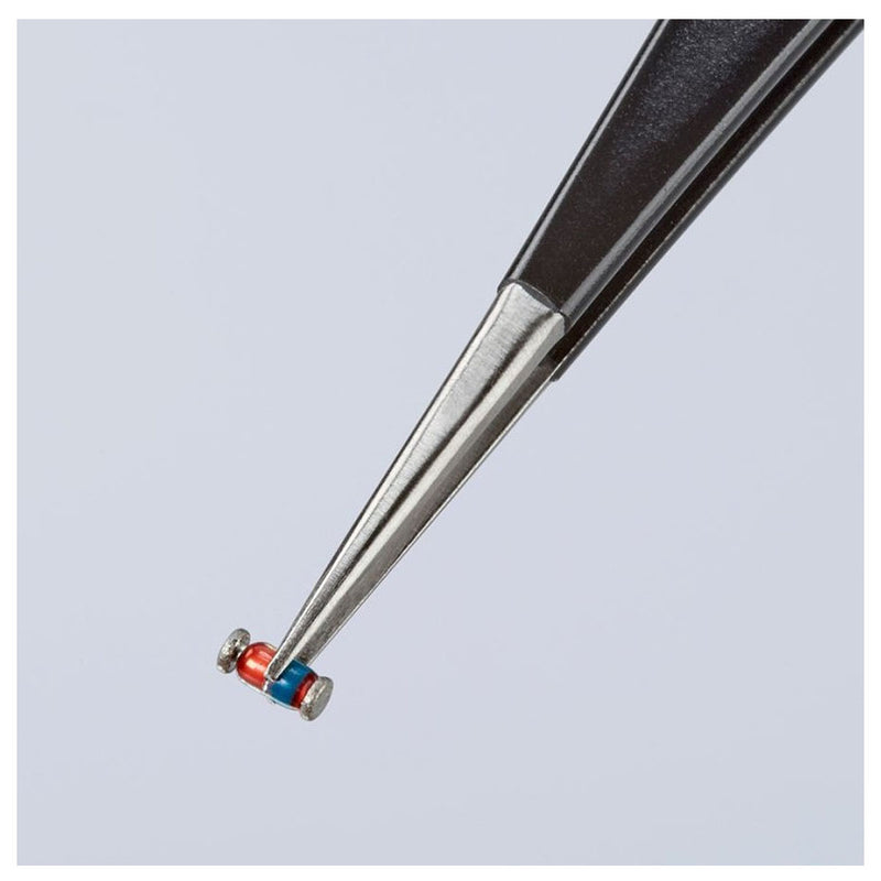 Nhíp gắp linh kiện điện tử chống tĩnh điện, mũi nhọn KNIPEX 92 21 02 ESD kích thước đầu mũi 0.3 x 0.5mm