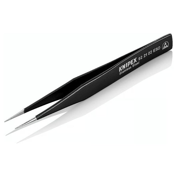 Nhíp gắp linh kiện điện tử chống tĩnh điện, mũi nhọn KNIPEX 92 21 02 ESD kích thước đầu mũi 0.3 x 0.5mm