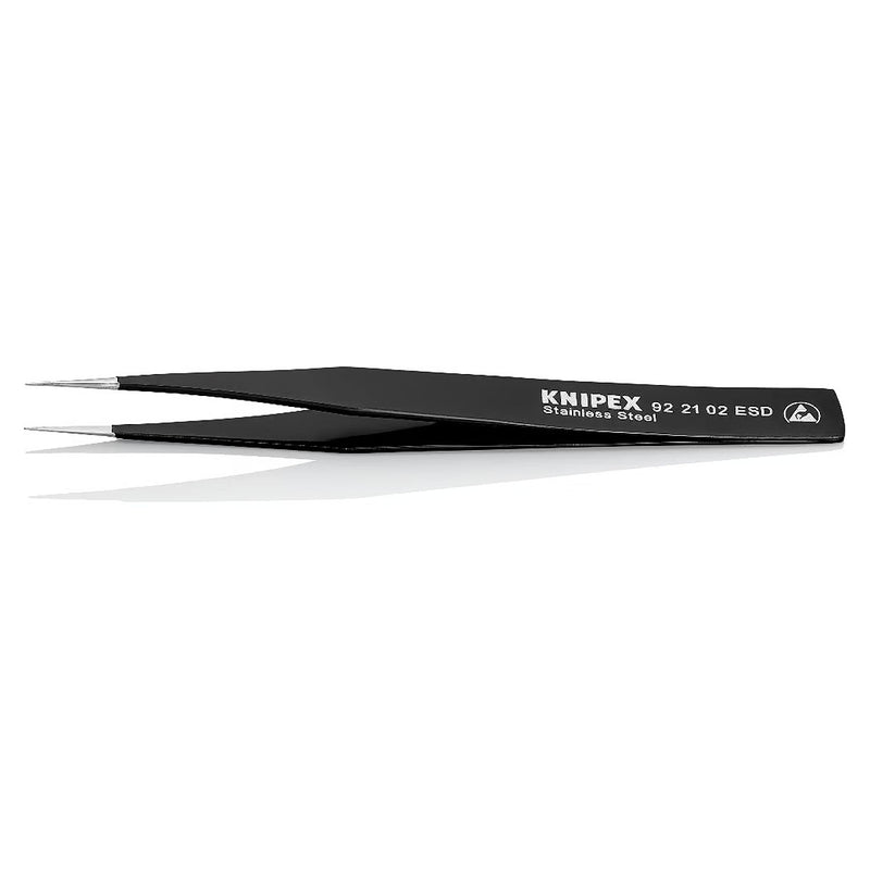 Nhíp gắp linh kiện điện tử chống tĩnh điện, mũi nhọn KNIPEX 92 21 02 ESD kích thước đầu mũi 0.3 x 0.5mm
