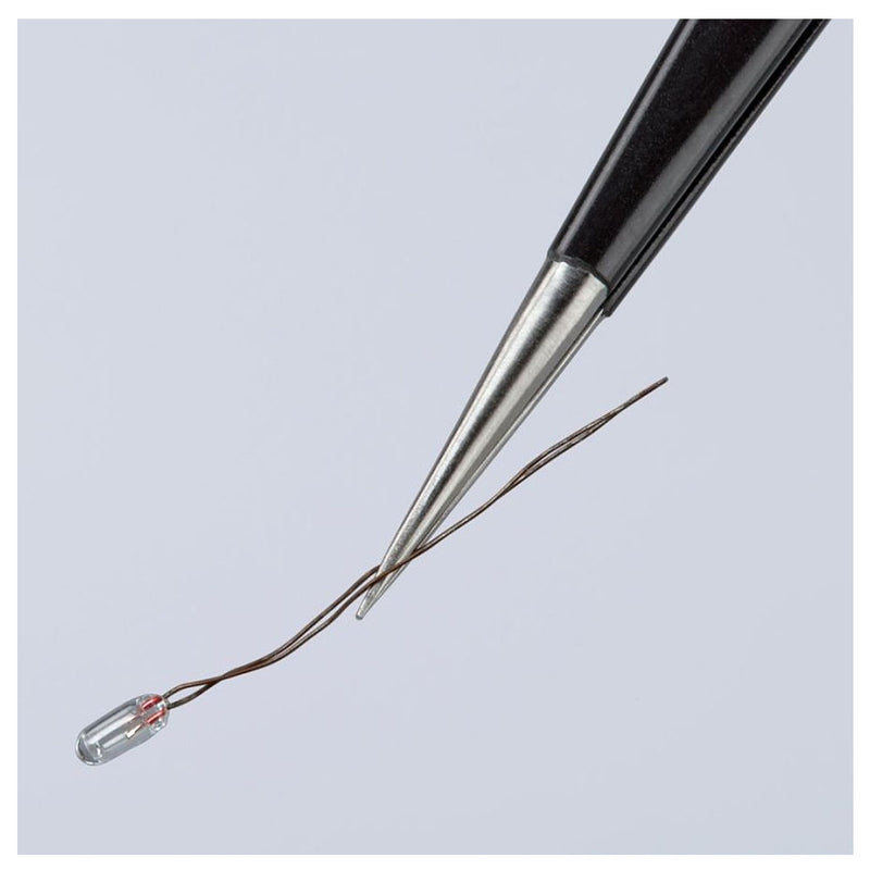 Nhíp gắp linh kiện điện tử chống tĩnh điện, mũi siêu nhọn KNIPEX 92 21 03 ESD kích thước đầu mũi 0.2 x 0.3mm