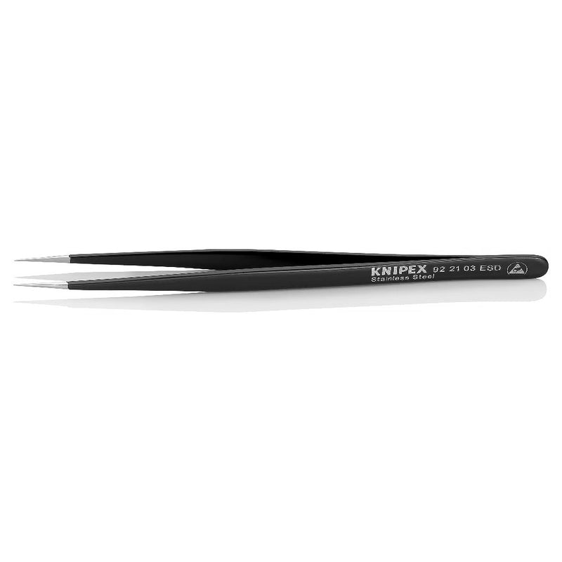 Nhíp gắp linh kiện điện tử chống tĩnh điện, mũi siêu nhọn KNIPEX 92 21 03 ESD kích thước đầu mũi 0.2 x 0.3mm