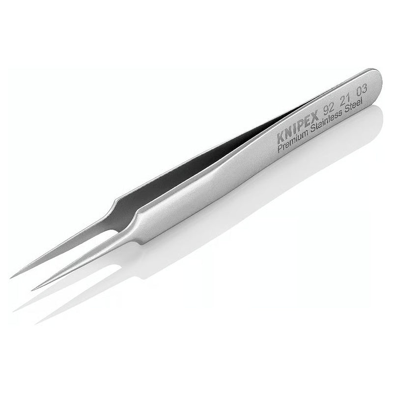 Nhíp gắp linh kiện điện tử, mũi siêu nhọn KNIPEX 92 21 03 kích thước đầu mũi 0.06 x 0.12mm