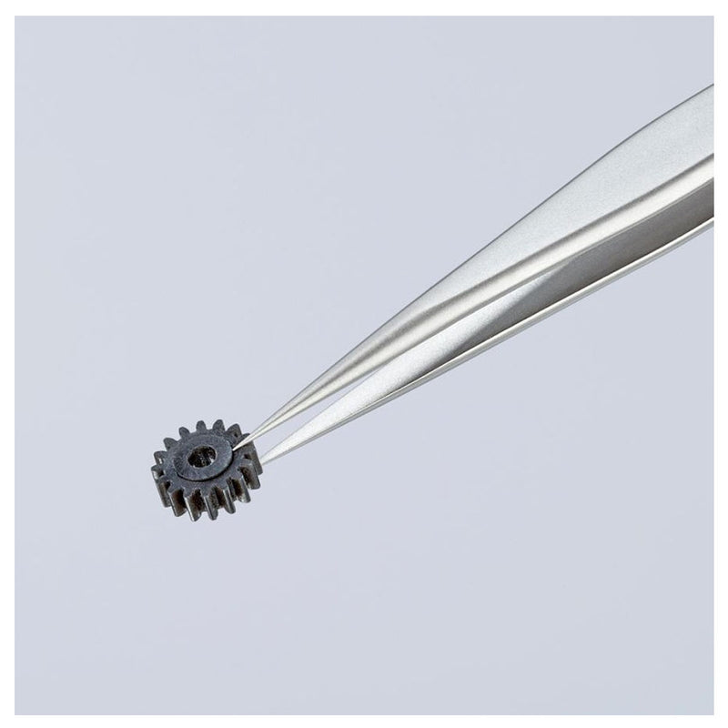 Nhíp gắp linh kiện điện tử mini, mũi siêu nhọn KNIPEX 92 21 04 kích thước đầu mũi 0.09 x 0.15mm