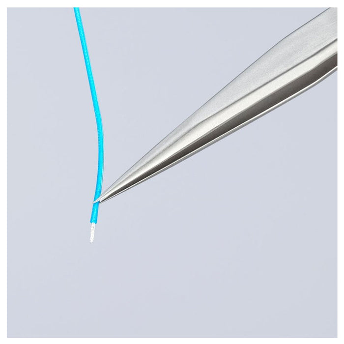 Nhíp gắp linh kiện điện tử mini, mũi siêu nhọn KNIPEX 92 21 05 kích thước đầu mũi 0.1 x 0.2mm