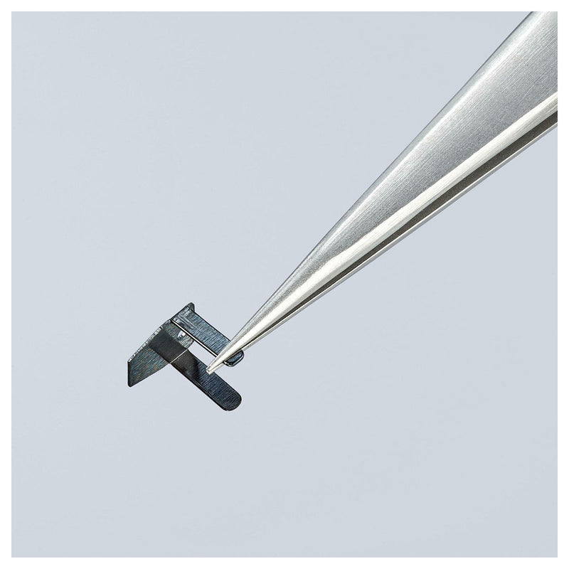 Nhíp gắp linh kiện điện tử dòng Universal, mũi siêu nhọn KNIPEX 92 21 07 kích thước đầu mũi 0.2 x 0.25mm