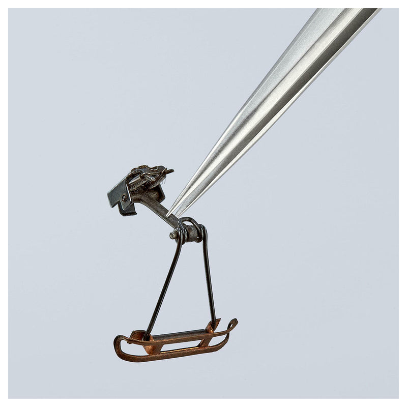 Nhíp gắp linh kiện điện tử dòng Universal, mũi siêu nhọn KNIPEX 92 21 08 kích thước đầu mũi 0.2 x 0.3mm