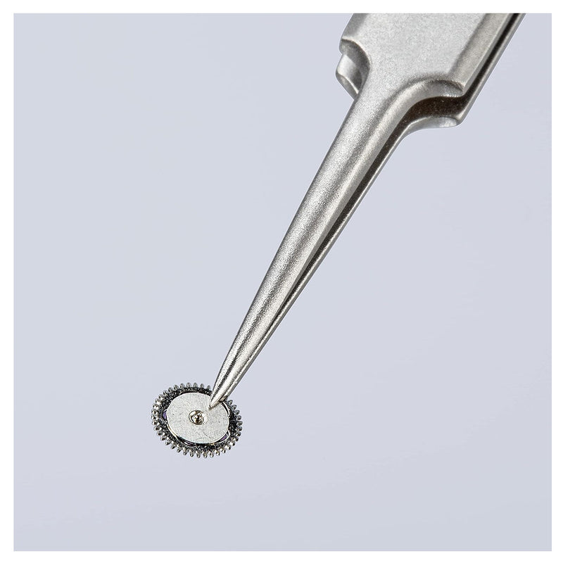 Nhíp gắp linh kiện điện tử, chất liệu Titanium, mũi siêu nhọn KNIPEX 92 23 01 kích thước đầu mũi 0.09 x 0.15mm