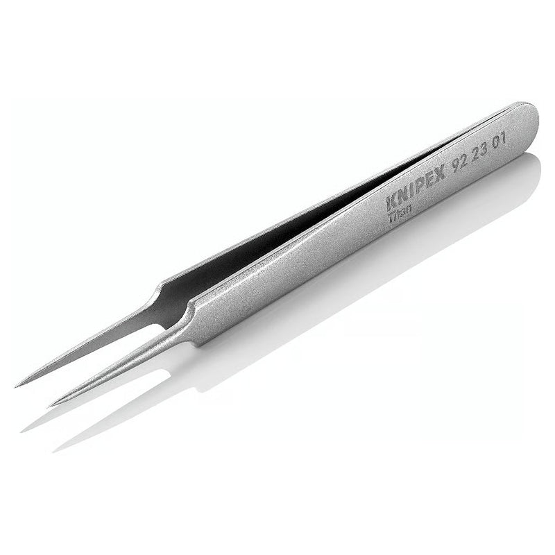 Nhíp gắp linh kiện điện tử, chất liệu Titanium, mũi siêu nhọn KNIPEX 92 23 01 kích thước đầu mũi 0.09 x 0.15mm
