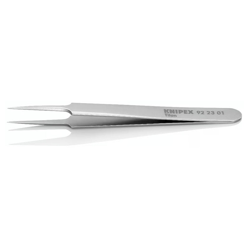 Nhíp gắp linh kiện điện tử, chất liệu Titanium, mũi siêu nhọn KNIPEX 92 23 01 kích thước đầu mũi 0.09 x 0.15mm