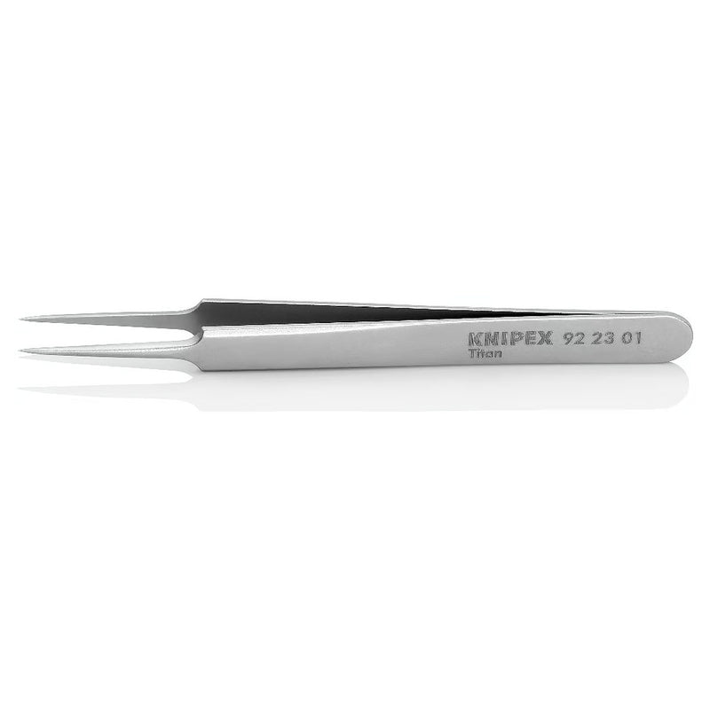 Nhíp gắp linh kiện điện tử, chất liệu Titanium, mũi siêu nhọn KNIPEX 92 23 01 kích thước đầu mũi 0.09 x 0.15mm