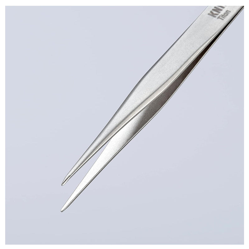 Nhíp gắp linh kiện điện tử, chất liệu Titanium, mũi nhọn KNIPEX 92 23 05 kích thước đầu mũi 0.6 x 0.8mm