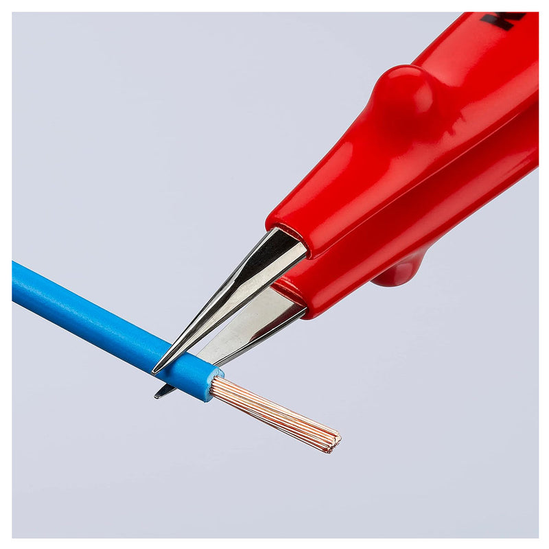 Nhíp gắp linh kiện điện tử KNIPEX 92 27 61 cách điện 1000V chiều dài 125mm, đầu nhíp nhọn 0.5mm, bề mặt trơn