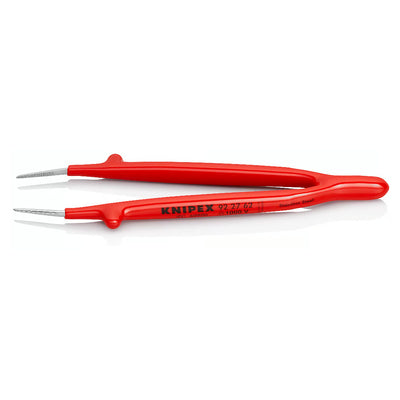 Nhíp gắp linh kiện điện tử KNIPEX 92 27 62 cách điện 1000V chiều dài 150mm, đầu nhíp nhọn 1.0mm, bề mặt có răng khía