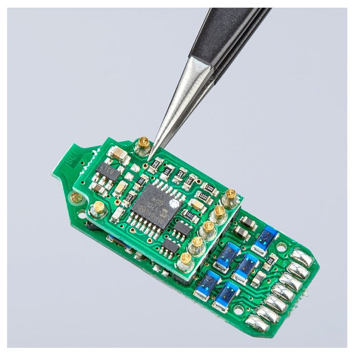 Nhíp gắp linh kiện điện tử chống tĩnh điện, mũi siêu nhọn KNIPEX 92 28 69 ESD kích thước đầu mũi 0.25 x 0.25mm