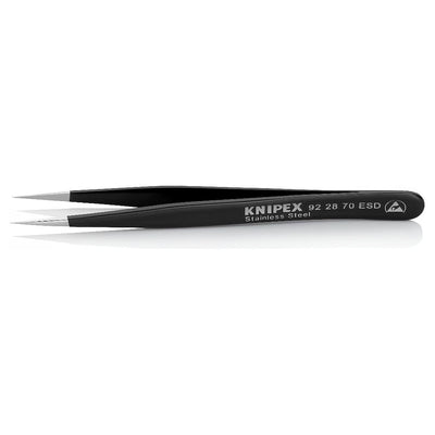 Nhíp gắp linh kiện điện tử chống tĩnh điện, mũi siêu nhọn KNIPEX 92 28 70 ESD kích thước đầu mũi 0.2 x 0.25mm