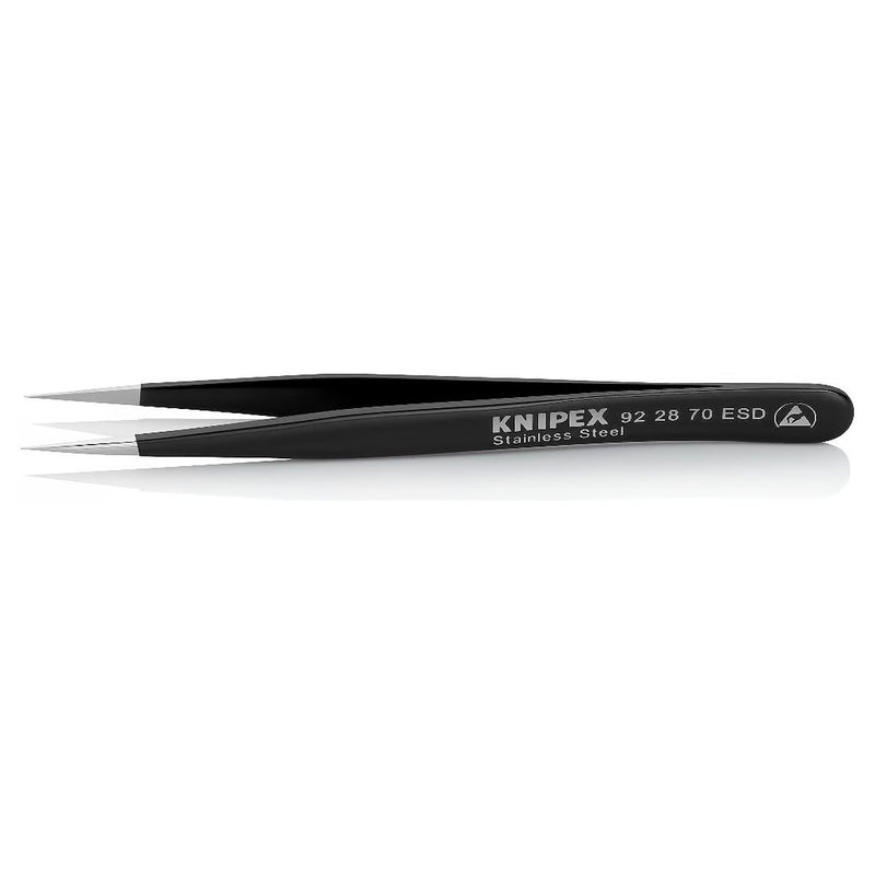 Nhíp gắp linh kiện điện tử chống tĩnh điện, mũi siêu nhọn KNIPEX 92 28 70 ESD kích thước đầu mũi 0.2 x 0.25mm