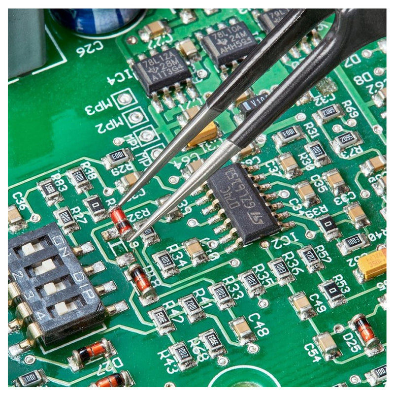 Nhíp gắp linh kiện điện tử chống tĩnh điện, mũi siêu nhọn KNIPEX 92 28 71 ESD kích thước đầu mũi 0.2 x 0.2mm