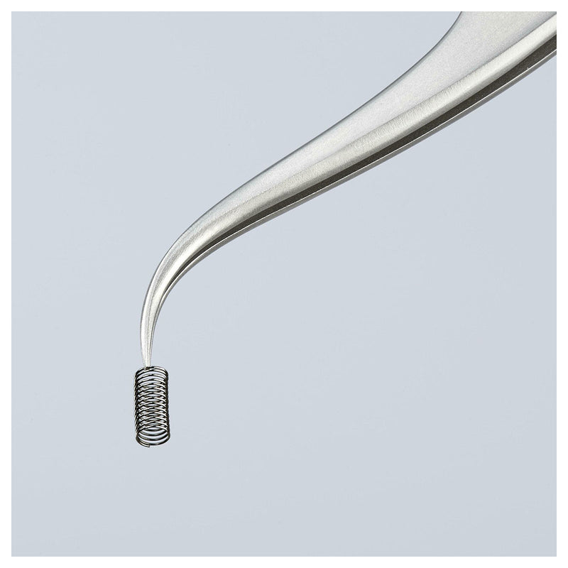 Nhíp gắp linh kiện điện tử dòng Universal, mũi siêu nhọn cong 35° KNIPEX 92 32 29 kích thước đầu mũi 0.25 x 0.3mm