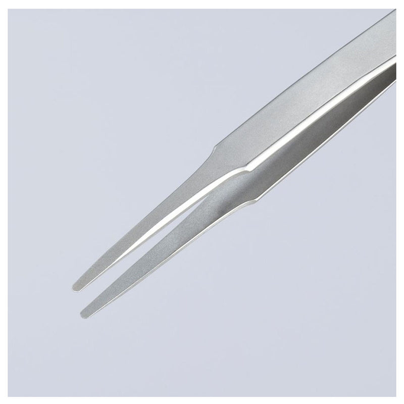 Nhíp gắp linh kiện điện tử, mũi tròn bè KNIPEX 92 51 01 kích thước đầu mũi 0.13 x 1.9mm