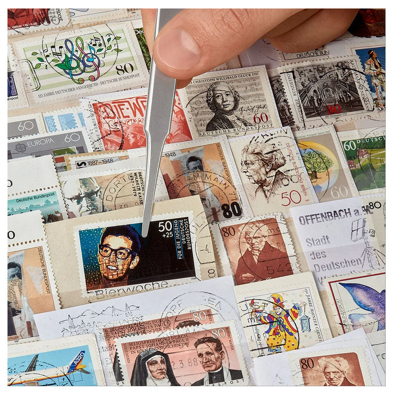 Nhíp gắp linh kiện điện tử, mũi tròn bè KNIPEX 92 51 01 kích thước đầu mũi 0.13 x 1.9mm