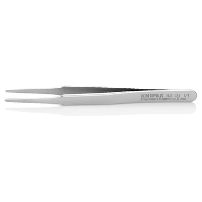 Nhíp gắp linh kiện điện tử, mũi tròn bè KNIPEX 92 51 01 kích thước đầu mũi 0.13 x 1.9mm
