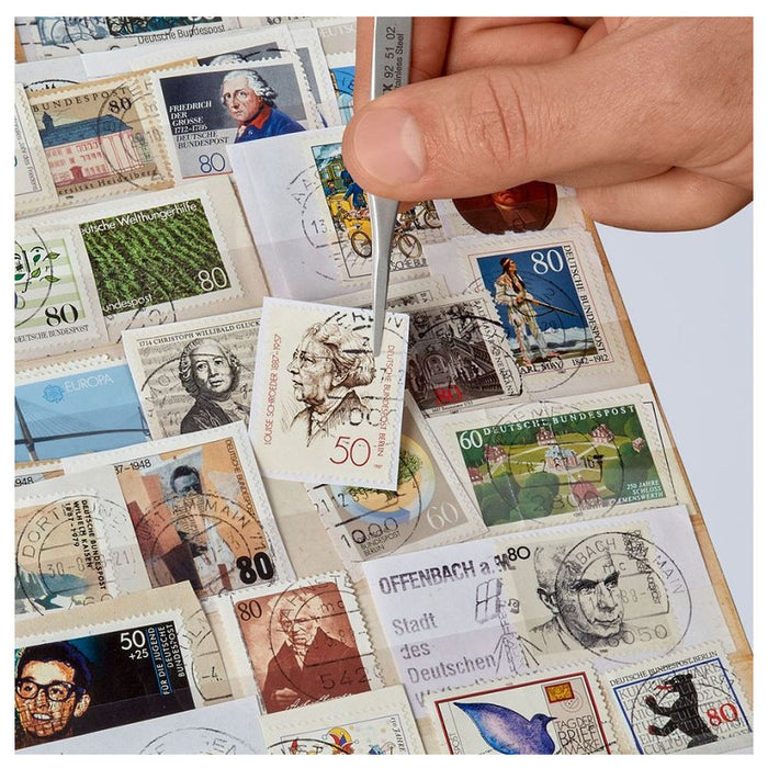 Nhíp gắp linh kiện điện tử mini, mũi tròn bè KNIPEX 92 51 02 kích thước đầu mũi 0.1 x 1.2mm