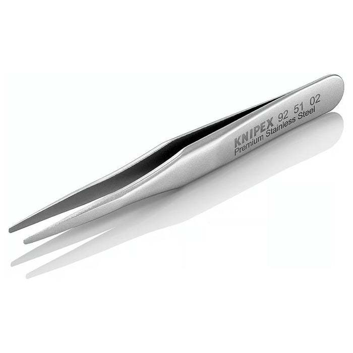 Nhíp gắp linh kiện điện tử mini, mũi tròn bè KNIPEX 92 51 02 kích thước đầu mũi 0.1 x 1.2mm