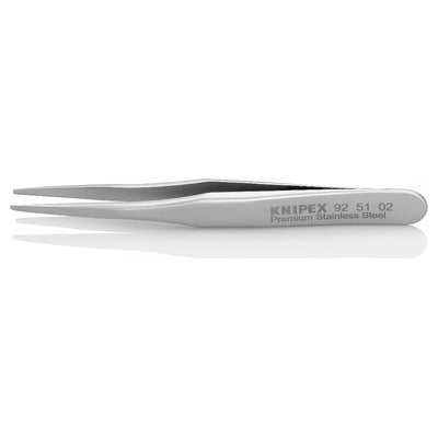 Nhíp gắp linh kiện điện tử mini, mũi tròn bè KNIPEX 92 51 02 kích thước đầu mũi 0.1 x 1.2mm