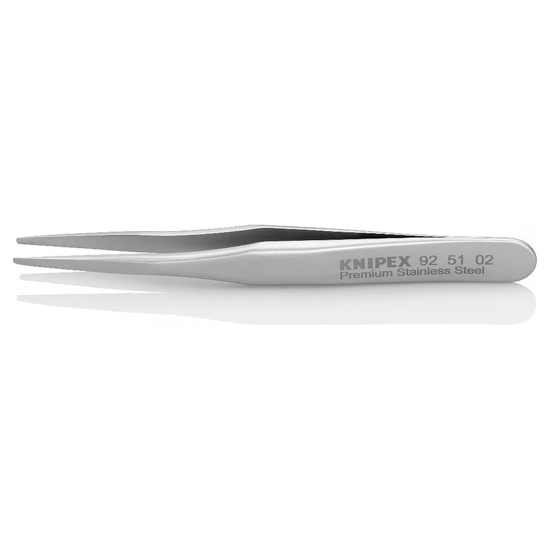 Nhíp gắp linh kiện điện tử mini, mũi tròn bè KNIPEX 92 51 02 kích thước đầu mũi 0.1 x 1.2mm