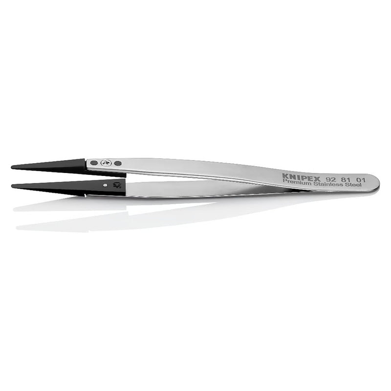 Nhíp gắp linh kiện điện tử, chống tĩnh điện, đầu nhíp thay thế được KNIPEX 92 81 01 kích thước đầu mũi 0.4 x 2.0mm
