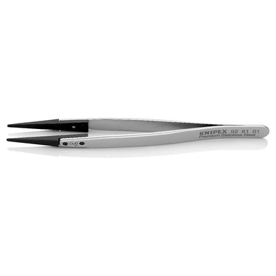 Nhíp gắp linh kiện điện tử, chống tĩnh điện, đầu nhíp thay thế được KNIPEX 92 81 01 kích thước đầu mũi 0.4 x 2.0mm