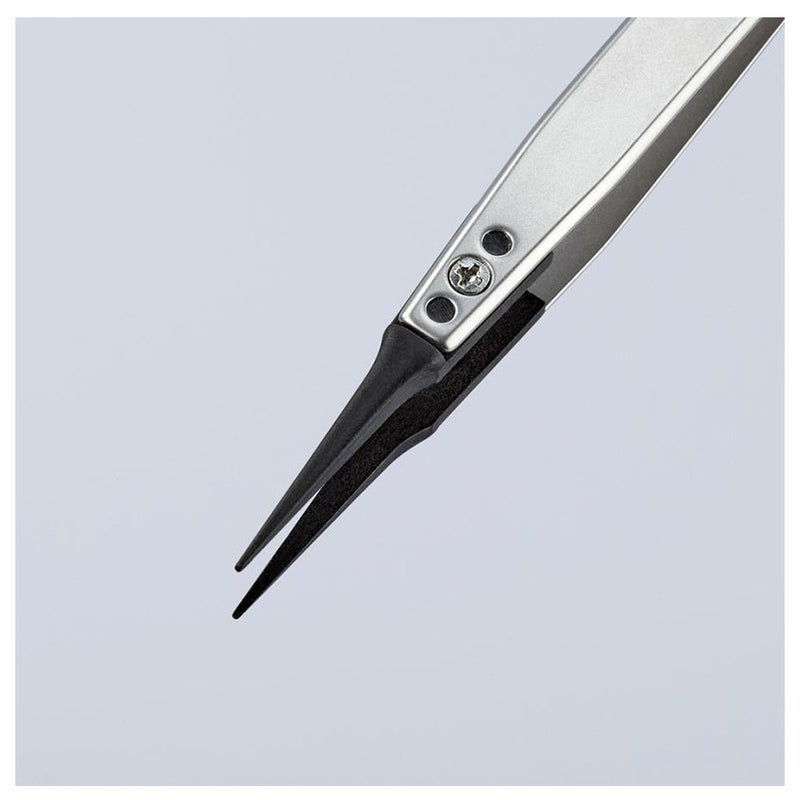 Nhíp gắp linh kiện điện tử, chống tĩnh điện, đầu nhíp thay thế được KNIPEX 92 81 02 kích thước đầu mũi 0.4 x 0.6mm