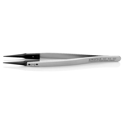 Nhíp gắp linh kiện điện tử, chống tĩnh điện, đầu nhíp thay thế được KNIPEX 92 81 02 kích thước đầu mũi 0.4 x 0.6mm