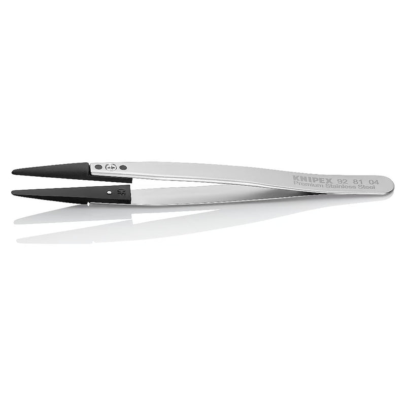 Nhíp gắp linh kiện điện tử, chống tĩnh điện, đầu nhíp thay thế được KNIPEX 92 81 04 kích thước đầu mũi 1.0 x 2.0mm