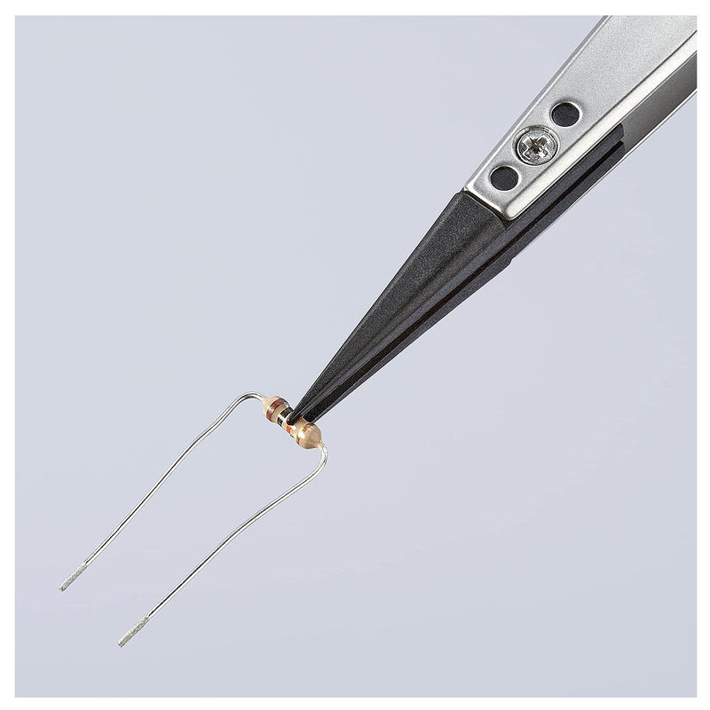 Nhíp gắp linh kiện điện tử, chống tĩnh điện, đầu nhíp thay thế được KNIPEX 92 81 05 kích thước đầu mũi 0.7 x 0.6mm