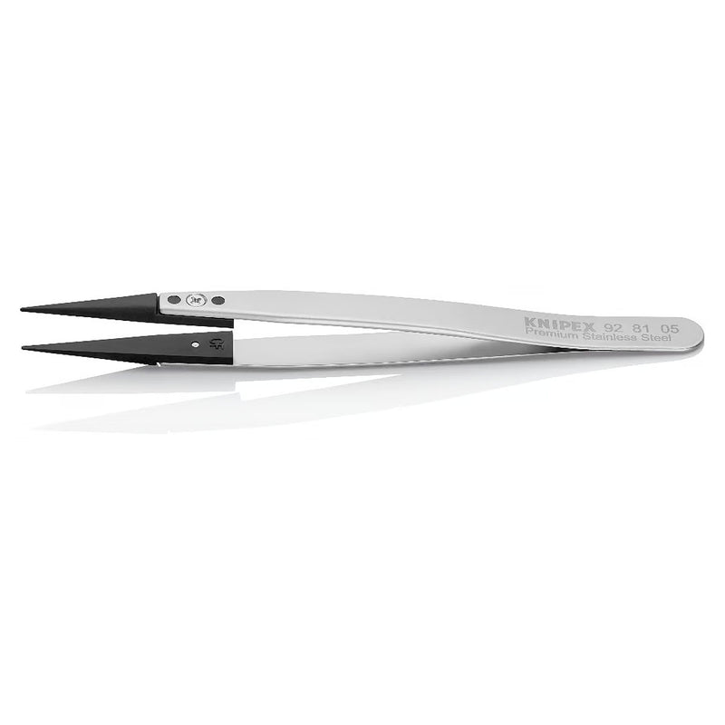 Nhíp gắp linh kiện điện tử, chống tĩnh điện, đầu nhíp thay thế được KNIPEX 92 81 05 kích thước đầu mũi 0.7 x 0.6mm