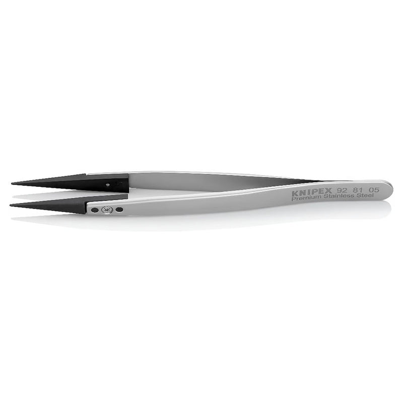 Nhíp gắp linh kiện điện tử, chống tĩnh điện, đầu nhíp thay thế được KNIPEX 92 81 05 kích thước đầu mũi 0.7 x 0.6mm