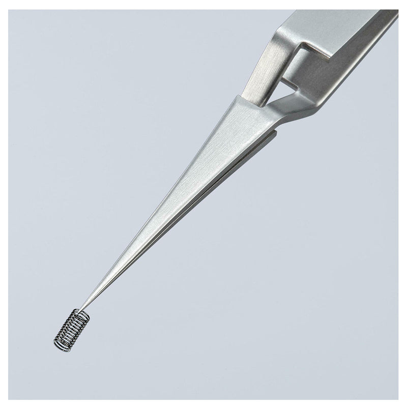 Nhíp gắp linh kiện điện tử, cơ chế kẹp tự động, mũi siêu nhọn KNIPEX 92 91 02 kích thước đầu mũi 0.12 x 0.2mm