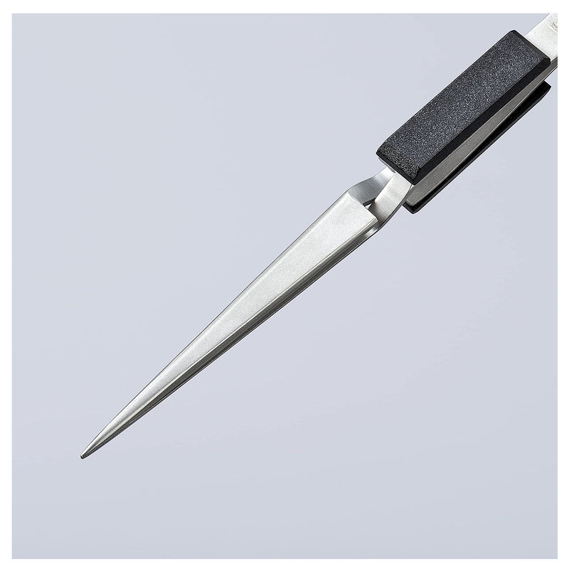 Nhíp gắp linh kiện điện tử, cơ chế kẹp tự động, mũi tròn bè KNIPEX 92 95 89 kích thước đầu mũi 0.8 x 1.0mm