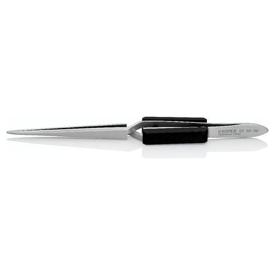 Nhíp gắp linh kiện điện tử, cơ chế kẹp tự động, mũi tròn bè KNIPEX 92 95 89 kích thước đầu mũi 0.8 x 1.0mm