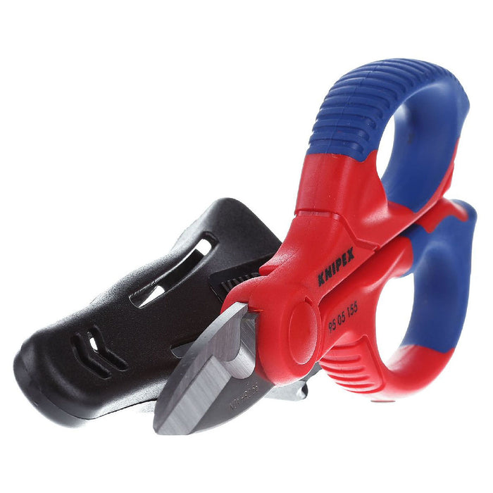 Kéo cắt, chuyên dùng cho thợ điện KNIPEX 95 05 155 SB chiều dài 155mm, tay cầm bọc nhựa chống trượt