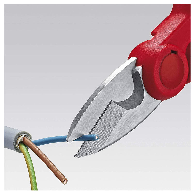 Kéo cắt, chuyên dùng cho thợ điện KNIPEX 95 05 155 SB chiều dài 155mm, tay cầm bọc nhựa chống trượt
