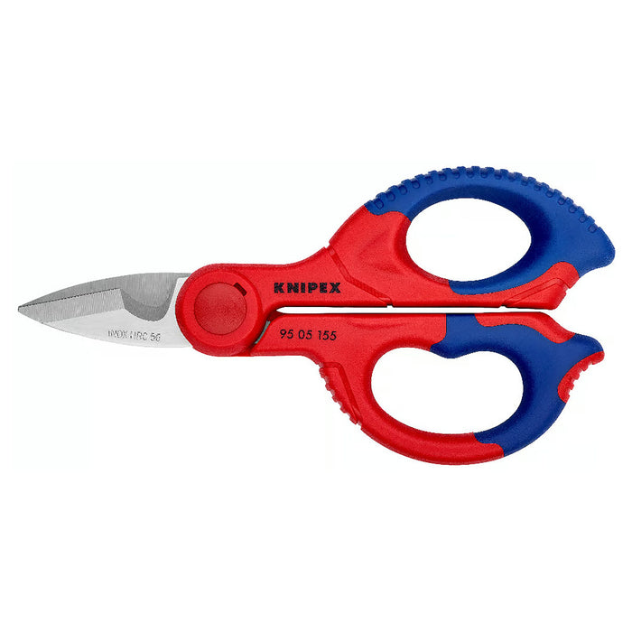 Kéo cắt, chuyên dùng cho thợ điện KNIPEX 95 05 155 SB chiều dài 155mm, tay cầm bọc nhựa chống trượt