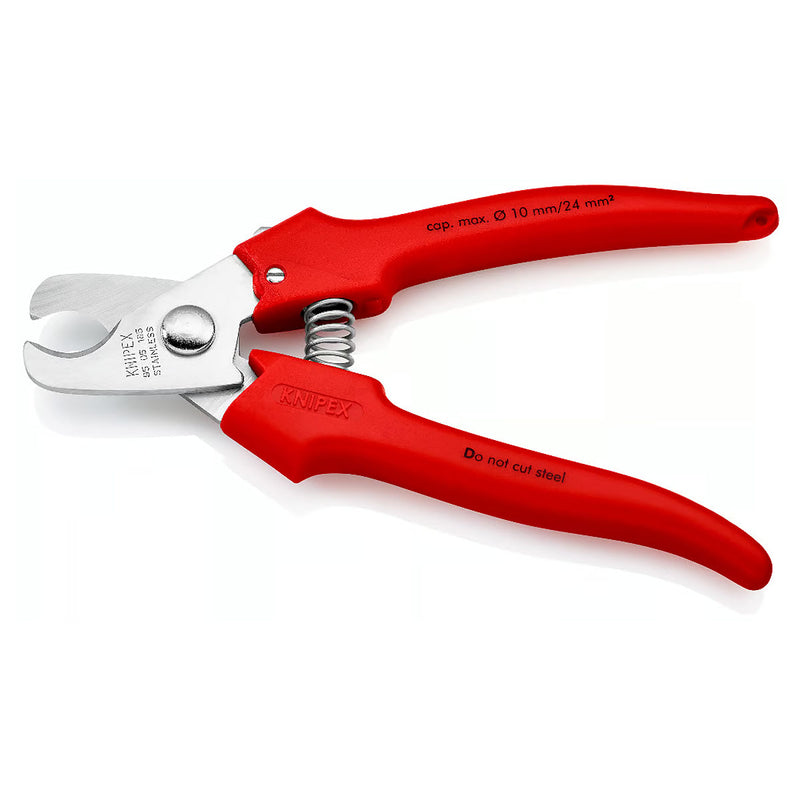 Kìm cắt cáp KNIPEX 95 05 165 chiều dài 165mm, tay cầm bọc nhựa cứng chống va đập