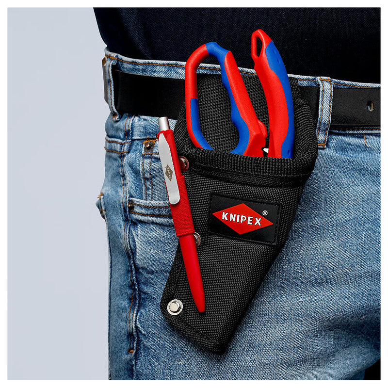 Kéo cắt lưỡi cong 45°, chuyên dùng cho thợ điện KNIPEX 95 05 20 SB chiều dài 160mm, tay cầm bọc nhựa chống trượt